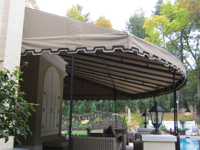round front edge canopy install in Wyomissing Pa