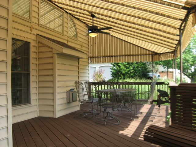 Custom deck awning with Sunbrella fabric in New Holland PA