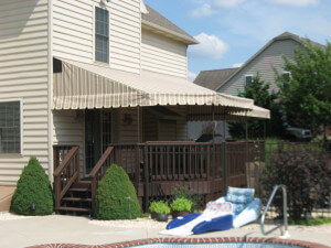 Residential deck awning