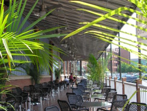 Commercial dining canopy awning frame