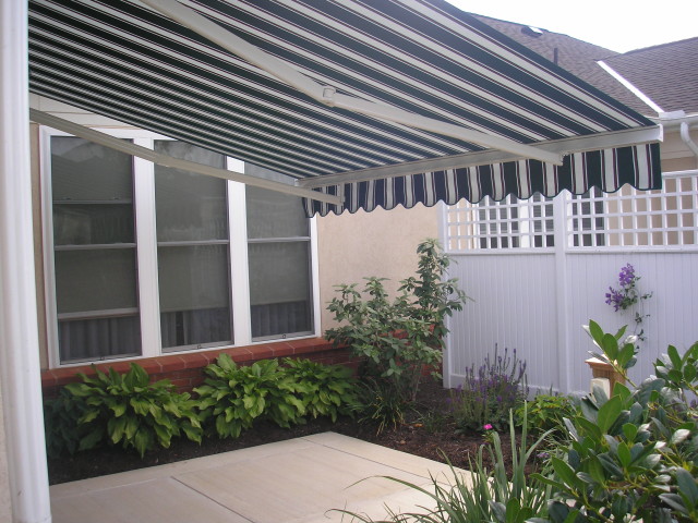Remote controlled motorized awning