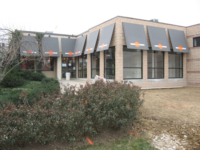 Commercial Sunbrella fabric awnings