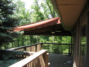 Residential deck awning