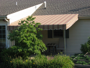 Deck or patio awning canopy