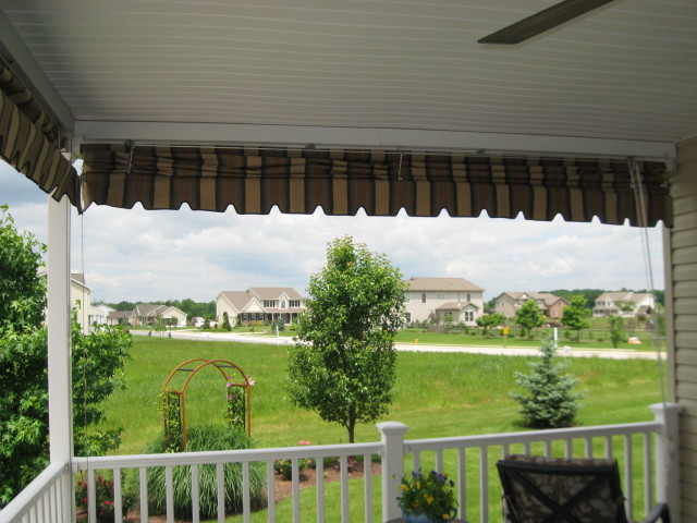 Sunbrella fabric porch curtains
