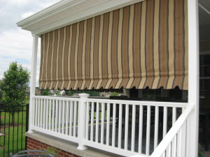 Pleated porch curtains