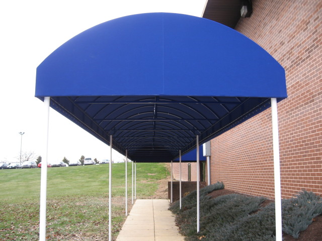 Blue Walkway Canopy
