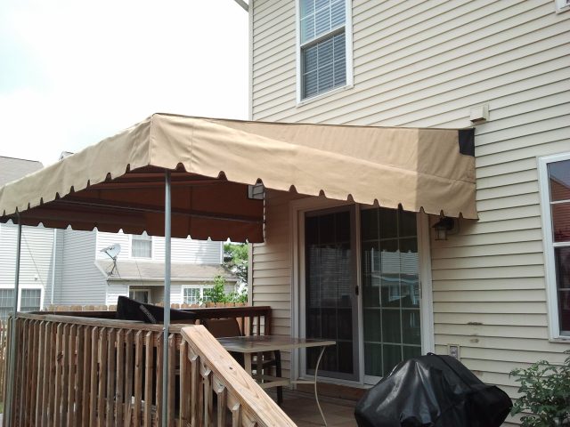 Canopy over a deck