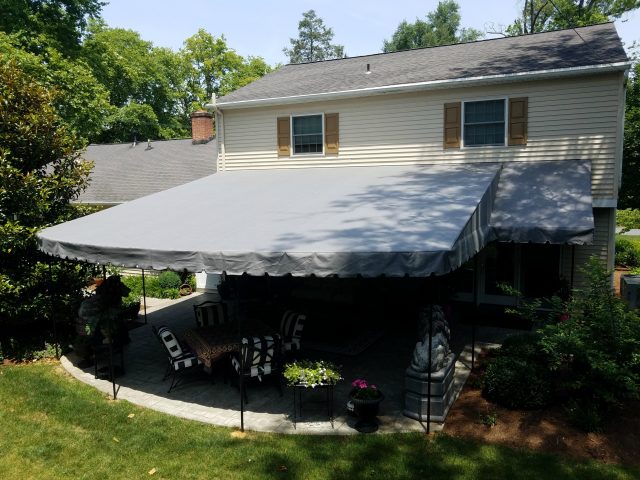 Rounded front patio canopy