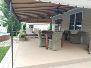 Fixed deck awning