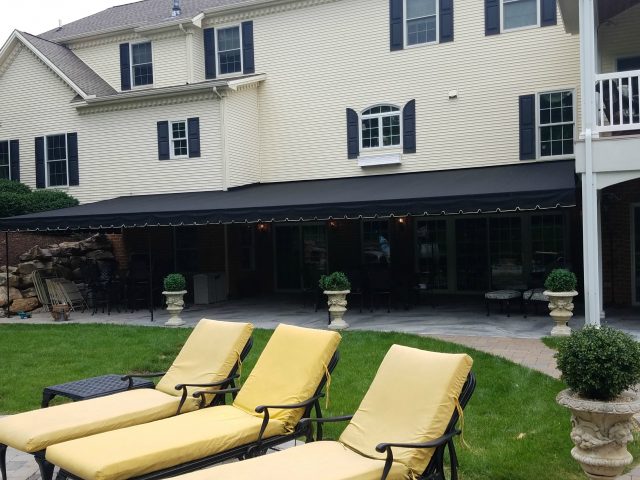 Large stationary patio canopy cover