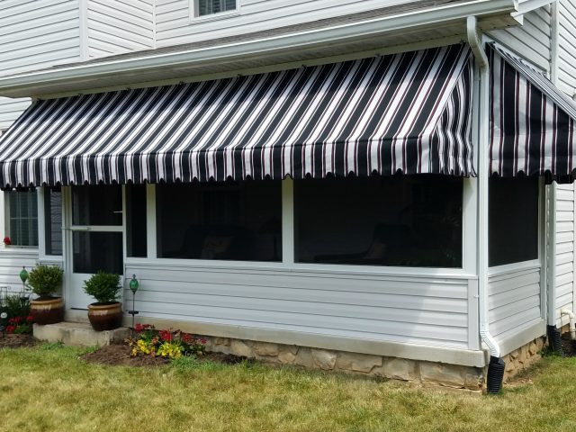 Sunbrella porch awnings provide shade privacy and keep your porch dry!