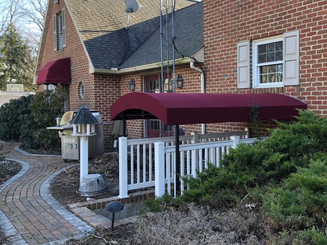 Basement stairway entrance canopy - Sunbrella fabric - Lancaster PA - Kreider Canvas Service