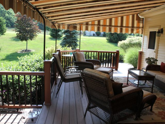 Outdoor Living - Stationary Canopy over deck - ceiling fan and powder coated frame - Lancaster PA (8)