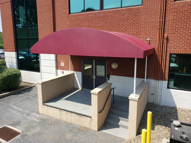 harrisburg loading dock entrance canopy awning vinyl fabric lancaster