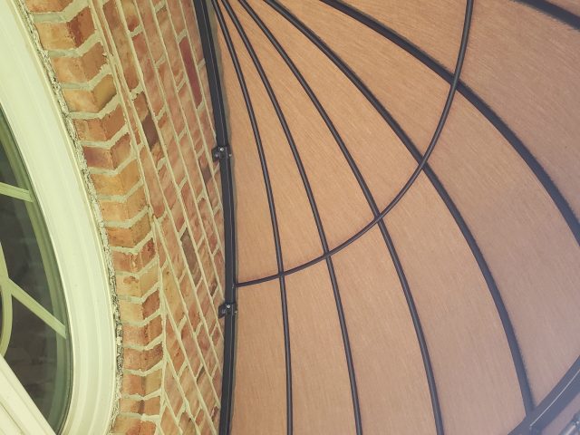Bullnose arched doorhood - sunbrella fabric cover lancaster pa-