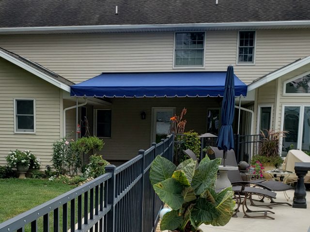 residential stationary canopy deck awning hershey pa sunbrella fabric cover poolside cabana--