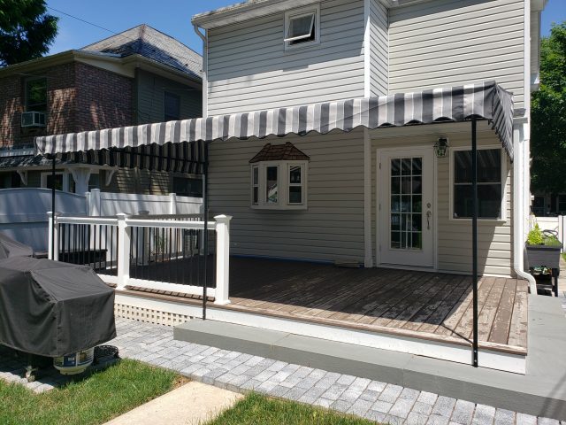 residential stationary canopy deck awning lititz pa sunbrella fabric cover