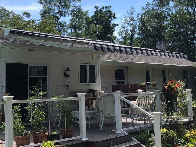 eastern retractable awning sunbrella lancaster pa deck shade cover outdoor living--