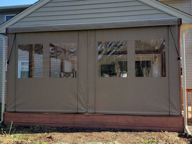 Clear drop curtain porch enclosure - sunbrella fabric ephrata lancaster pa---
