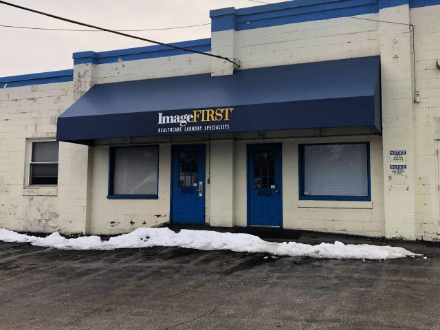 Image First Lancaster - commercial awning recanvas with graphics lettering vanguard vinyl