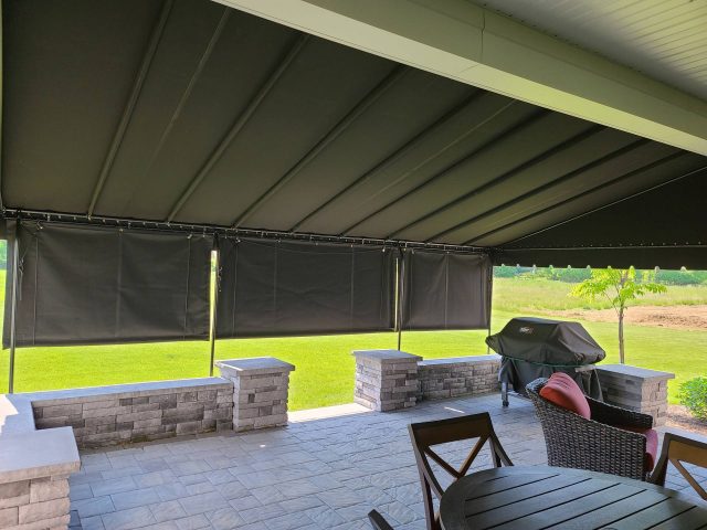 stationary patio deck canopy cover cabana shade fabric lancaster reading sunbrella canvas outdoor living drop curtain privacy shade-