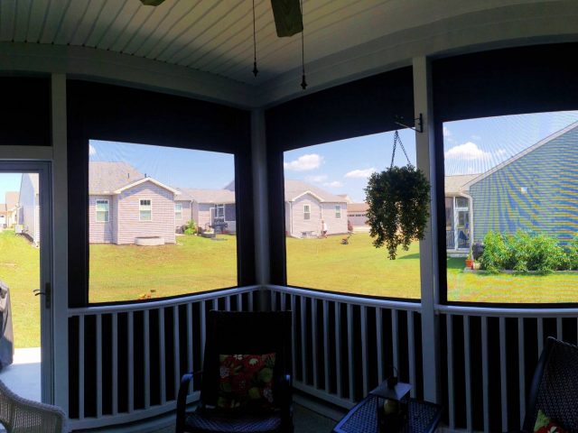 Clear drop down curtain enclosure sunbrella fabric screen porch outdoor living room clear vinyl roll up--