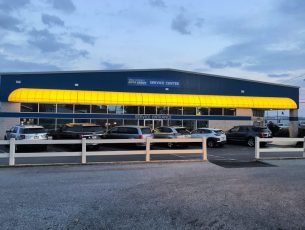 New Holland Auto group Service Center Commercial Backlit Awning