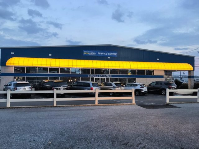 New Holland Auto group Service Center Commercial Backlit Awning