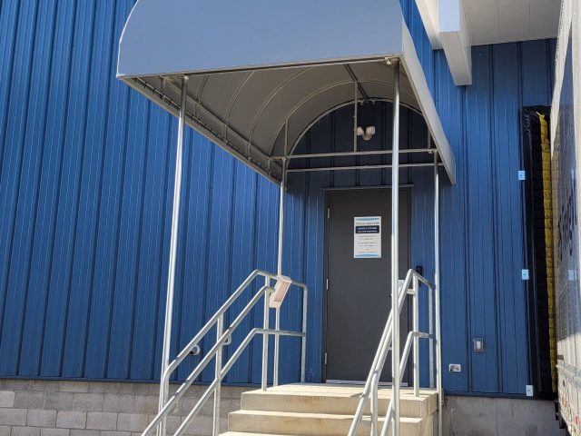 Fillmore Container Lancaster PA - vanguard vinyl commercial entrance canopy awning cover - kreiders canvas service--