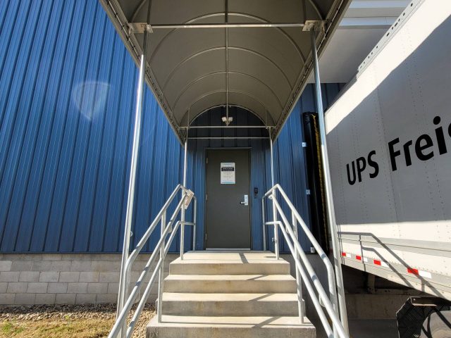 Fillmore Container Lancaster PA - vanguard vinyl commercial entrance canopy awning cover - kreiders canvas service