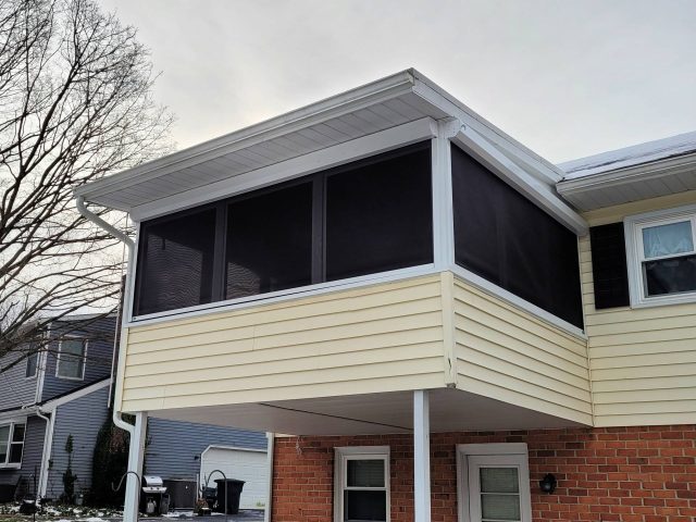 Power Screens installed on a porch