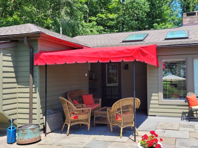 fixed frame stationary deck patio fabric canvas cover canopy canopies sunbrella awning retractable pergola lancaster pa