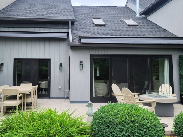 Large projection width retractable awning sunbrella fabric patio deck cover canopy lancaster pa shade