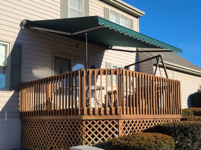 Retractable awning deck patio cover shade sunbrella fabric canvas lancaster pa