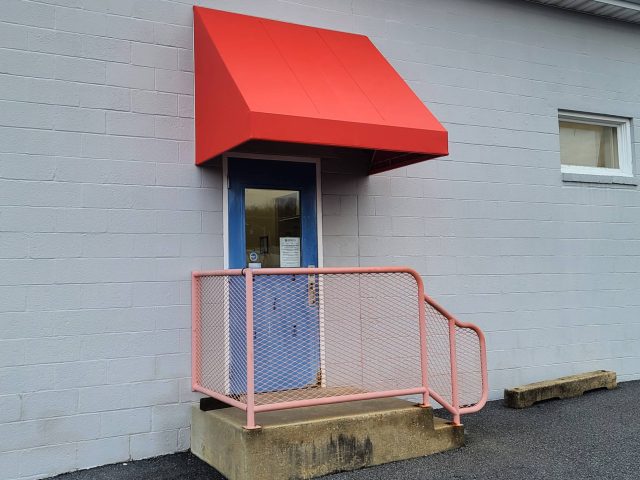 Commercial doorhood awning over a commercial entrance lancaster pa