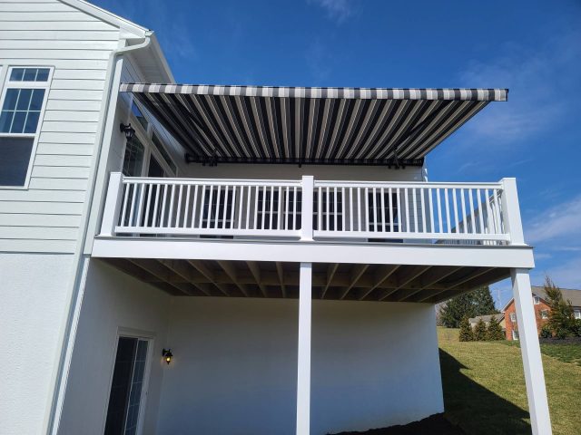 Sunflexx Eastern retractable awning system deck patio cover fabric canopy lancaster